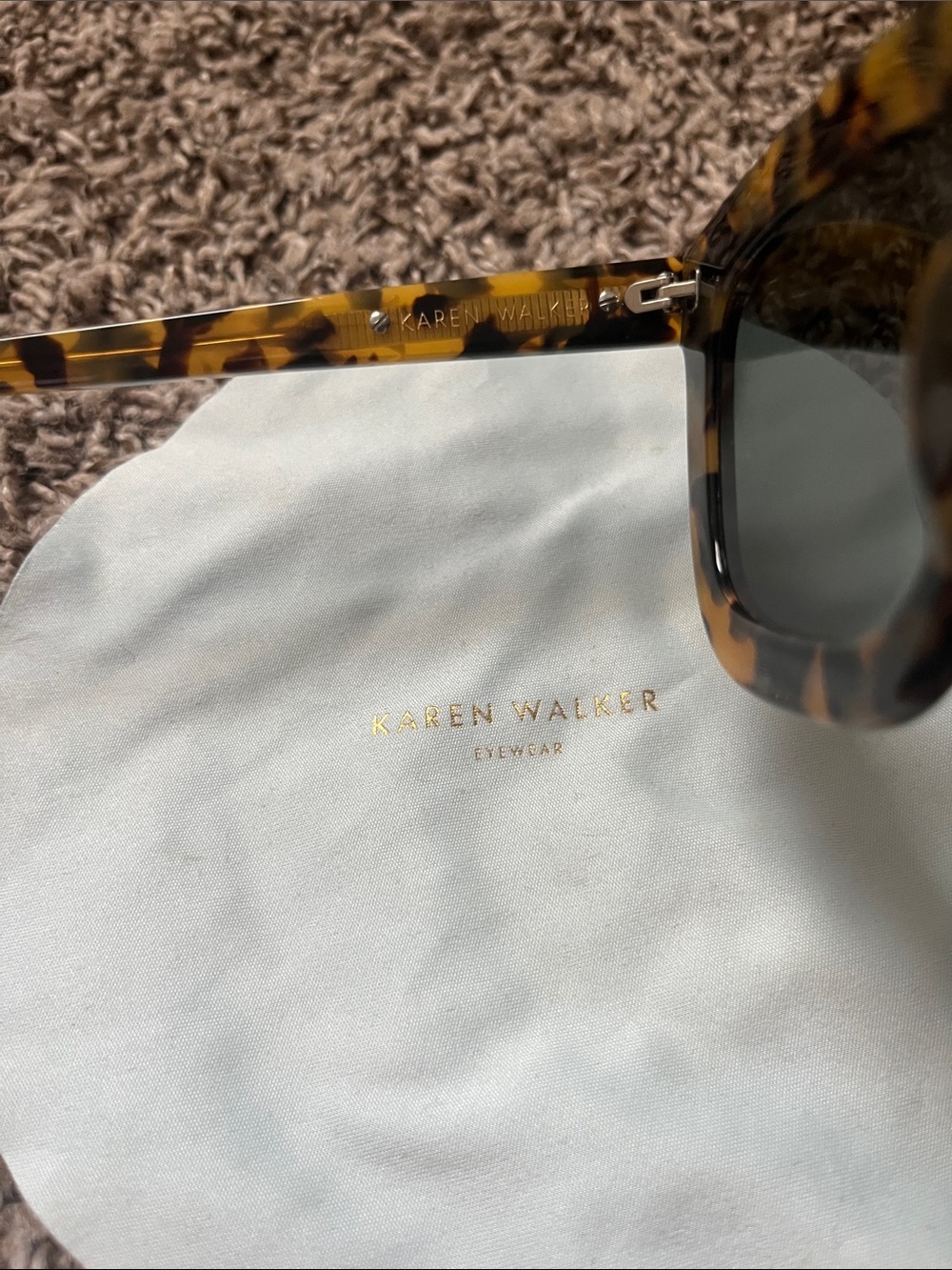 Karen Walker Tortoiseshell Sunglasses with Gray Lenses - Picture 4 of 9